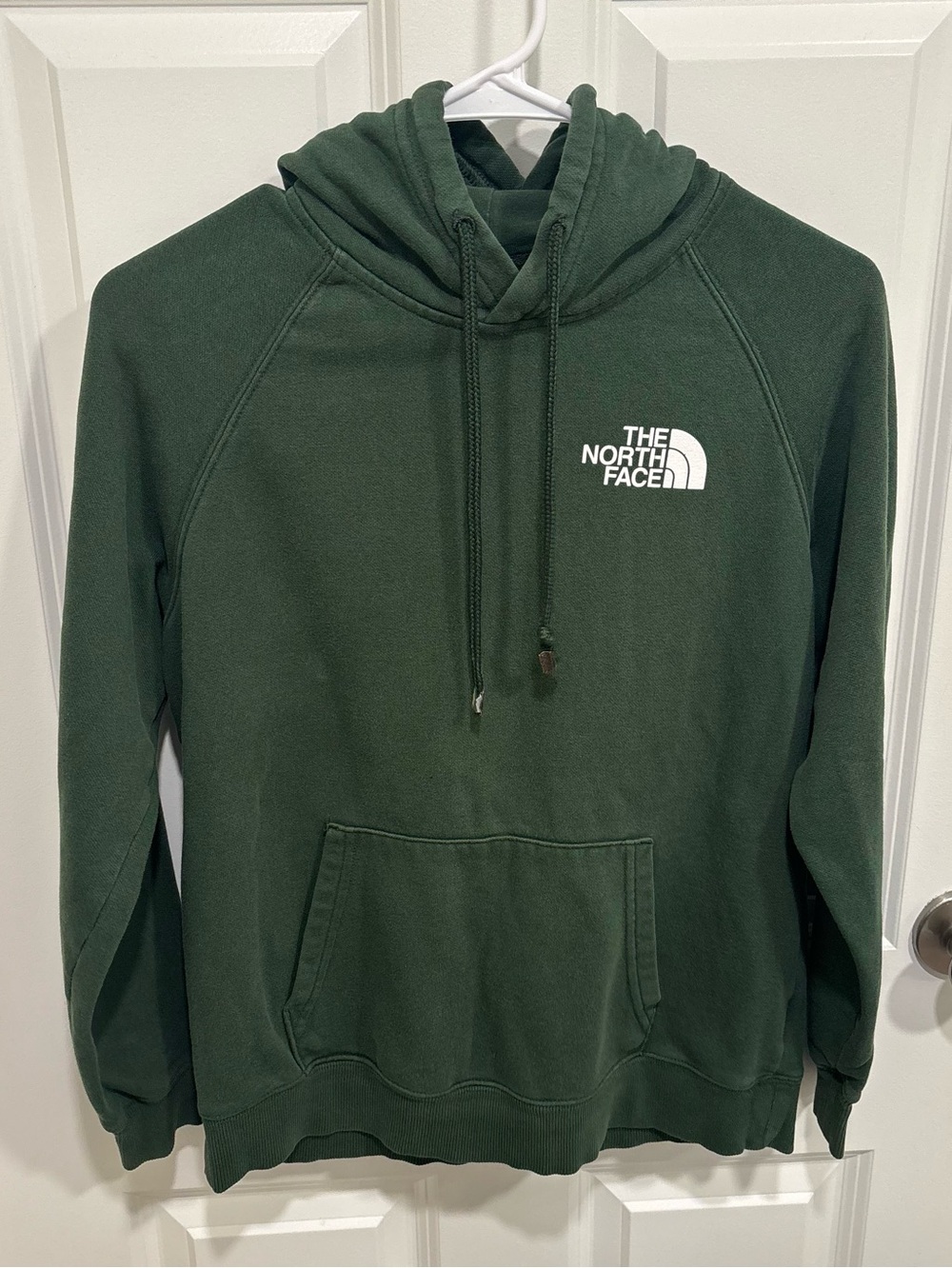 The North Face Graphic Green Pullover Hoodie Sweatshirt Womens U.S. Small